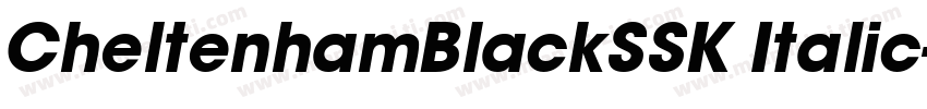 CheltenhamBlackSSK Italic字体转换